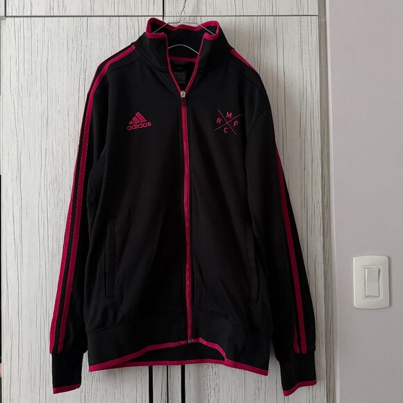 Adidas Real Madrid RMFC Black & Pink Track Jacket - Picture 1 of 6